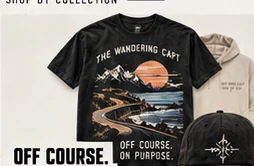 Concept merchandise for Off Course. On Purpose.